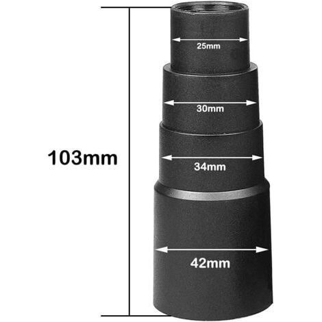 4pcs Suction Hose Adapter Vacuum Cleaner Accessories Reducer for Standard Universal Vacuum Cleaner Workshop Vacuum Cleaner Adapter (42/34/30/25mm) (1/4)