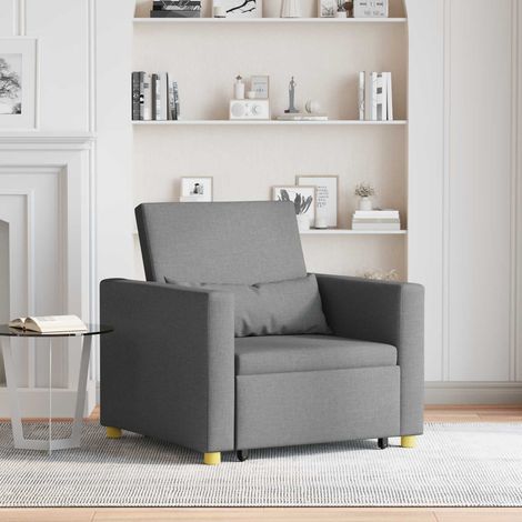 Ausziehbare Schlafcouch Einzel Dunkelgrau 90 x 165 x 87 cm