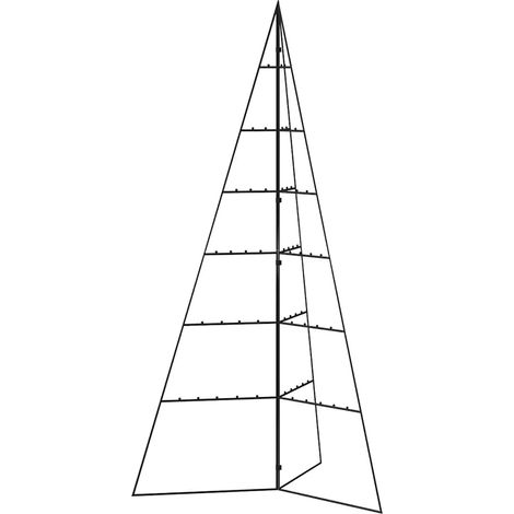 Albero di Natale Albero natalizio Albero festivo Decorativo in Metallo Nero 140 cm (1/5)