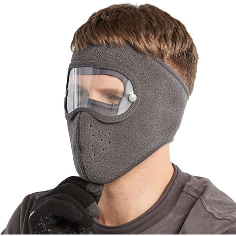 Masque d'hiver chaud et couvrant, coupe-vent, respirant et épais, anti-poussière, pour hommes et femmes. (1/5)