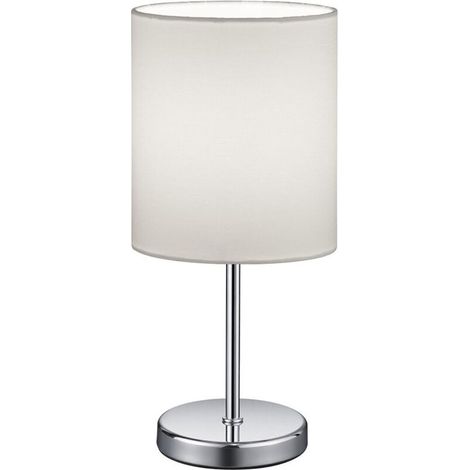 Lampe de table, abat-jour en tissu, E14, 40 W, Blanc, 13 x 13 x 28,5 cm