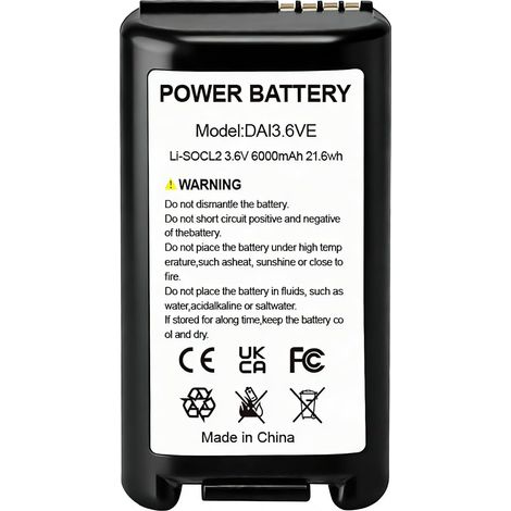 Batterie Li-SOCL2 3.6V 6000mAh pour Batterie d'alarme BAT25 BAT26 BATLi25 BATLi26, également Compatible avec Les systèmes de Marque (1/5)