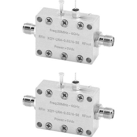 Rauscharmer LNA-Verstärker 2 x 0,02 - 6 GHz, hochverstärkender und hochlinearer HF-Vorverstärker, SMA-Buchse (1/5)