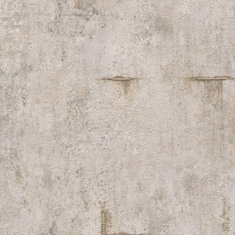 Uni Tapete Profhome 790853 heißgeprägte Vliestapete leicht strukturiert in Betonoptik und metallischen Akzenten grau beige-grau silber hell-braun 5,33 m2