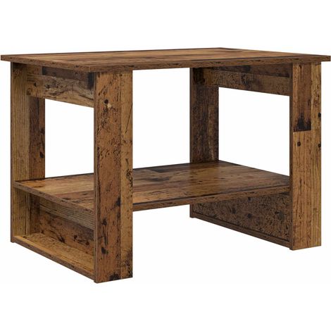 Table basse Bois ancien 72 x 50 x 50 cm Bois d'ingénierie