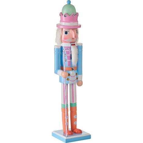 Nutcracker Figurine Blue Pine Wood Handmade Christmas Decor HARKAN (1/5)
