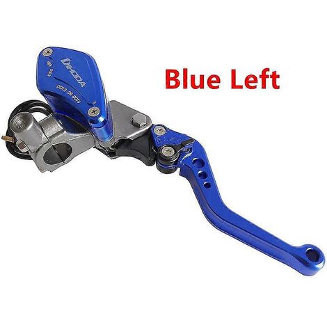 Maître-cylindre de frein et d'embrayage universel 22 mm (7/8") pour motos 50 à 300 cm³ - Bleu droit (1/5)