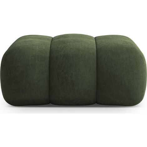 Pouf en velours vert (1/5)