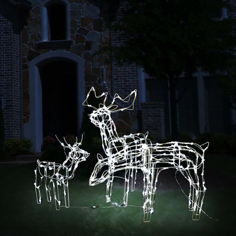 Décoration de Noël - Lot de 3 Cordon lumineux de Noël Rennes 229 LED -WYW15478 (1/5)