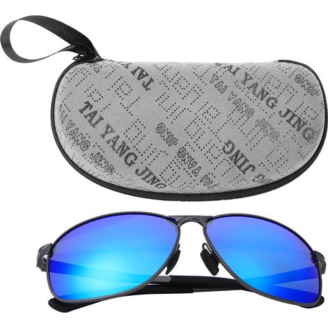 Ortviai Lunettes de protection pour hommes – verres polarisés TAC, cadre noir, lentilles à vision nocturne,防护眼镜 (1/5)