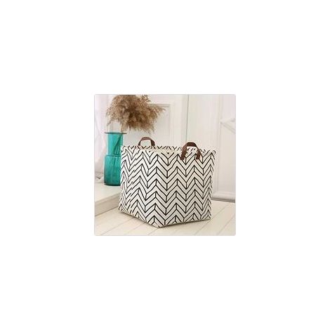 Panier de rangement carré en tissu - idéal pour la maison, le bureau, la chambre d'enfant, la chambre d'étudiant, les étagères, les paniers cadeaux (1/5)