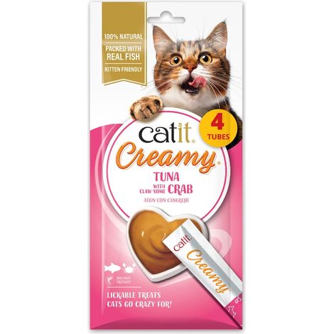 Snacks cremosos para gatos Catit Creamy – 4 Tubos