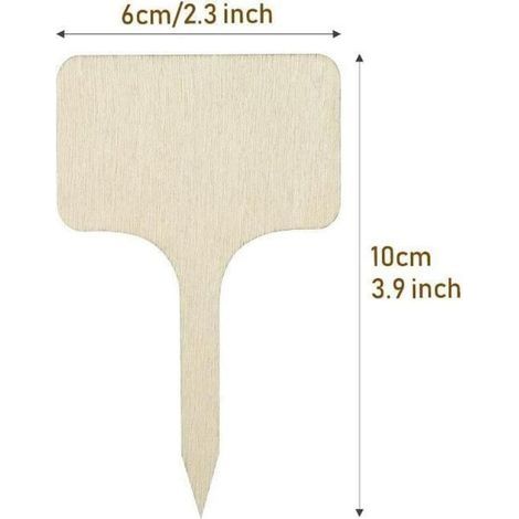 30 T-förmige Pflanzenetiketten aus Holz, Gartenetiketten, Baumschulpflanzenstecker, geeignet für Gewächshäuser im Freien, Blumensamen, Kräuter und Setzlinge (1/3)
