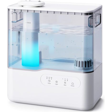Humidificateur d'Air Chambre 5L, Ultrasonique Top-Fill Brume Froide avec Diffuseur Aromes, Lumière d'Ambiance 7 Couleurs, Minuterie, 36H/25dB Silencieux pour Maison, Bureau, Bébé, Plantes (1/5)