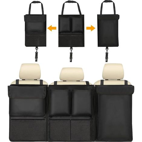 Organisateur de Coffre de Voiture, Détachable Super Capacité, Multipurpose Pliable Sac de Rangement avec 7 Poches Sangle Réglable pour SUV etc (1/5)