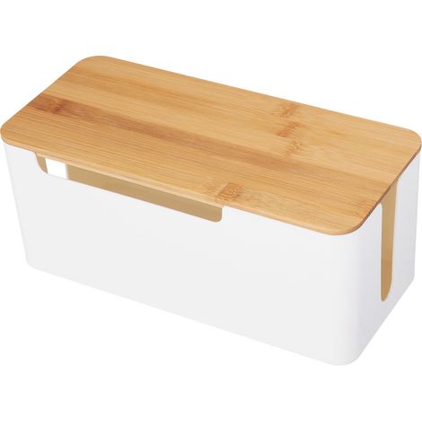 Kabelmanagementbox, stilvolle Verlängerungssteckdosen-Organizerbox mit Abdeckung für Router, Schreibtisch-Steckdosenleiste (1/5)
