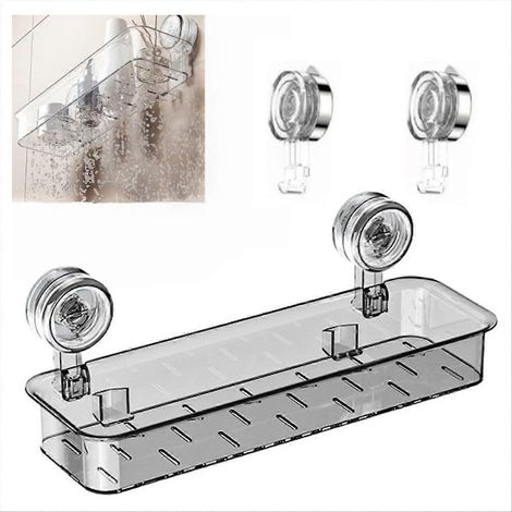 Aufbewahrungsregal mit wellenförmigen Saugnäpfen für Dusche und Küche, aus Acryl. (1/5)
