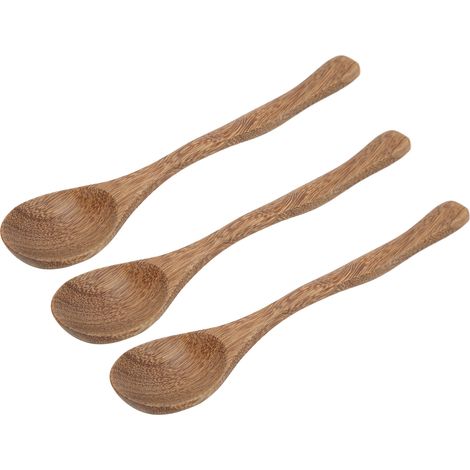 Lot de 3 cuillères en bois légères, résistantes à la chaleur et idéales pour la décoration façon bûches, usage quotidien (1/5)