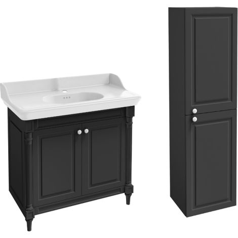 Conjunto de muebles de cuarto de baño JACOB DELAFON Cléo 1889 lavabo + pedestal + espejo