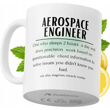 Lustige Tasse für Luft- und Raumfahrtingenieure – Kaffee- oder Teetasse mit witzigem Textdesign – ideal für Geburtstage, Namenstage, Feiertage und besondere Anlässe. Hochwertige Tasse für Zuhause, Bür