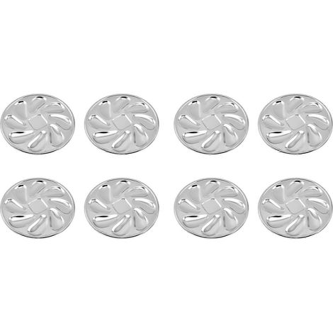Ensemble de 8 assiettes à huîtres en acier inoxydable, en forme de coquillage, résistantes et dotées de 8 compartiments pour la sauce aux huîtres. (1/5)