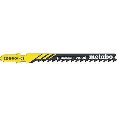 5 Stk. Stichsägeblätter precision wood 74 / 4,0 mm (623694000) Metabo (1/3)
