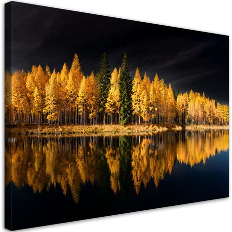 Tableau déco Paysage Forêt Nature Or 90x60 (1/5)