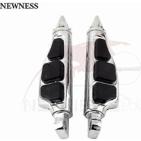 Motorrad-Fußrasten, Highway-Fußrasten, Metall-Fußrasten, Pedal-Fußstützen für Harley Iron XL 883 1200 Touring Custom Dyna Softail 10 mm – Typ 15, Chrom (1/5)