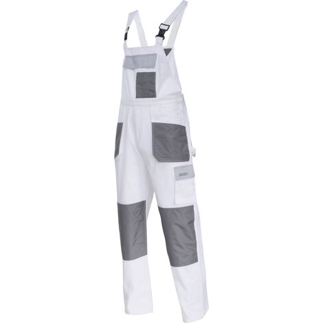 Salopette blanche et grise, 100 % coton, taille M (50), marquage CE, Lahti (1/3)