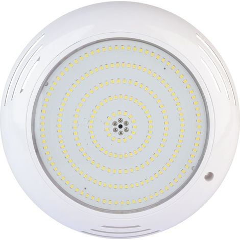 Avimac – Projecteur LED 18W pour piscine hors sol – IP68 – blanc froid 6000K – diamètre 240 mm – 1235 lumens – montage facile en bois (1/4)