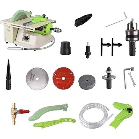 Machine à polir les bijoux, puissance de 1380W, vitesse réglable, Vert (1/2)