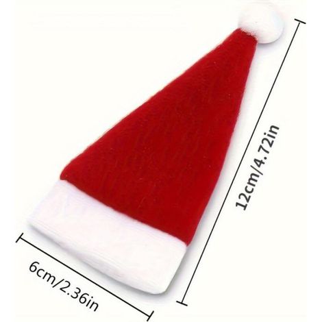 12pc Porte Range Couverts Noël, Titulaires Vacances Père Noël Fourchette Cuillère Sac de Rangement Dîner Décoration pour Table (1/4)