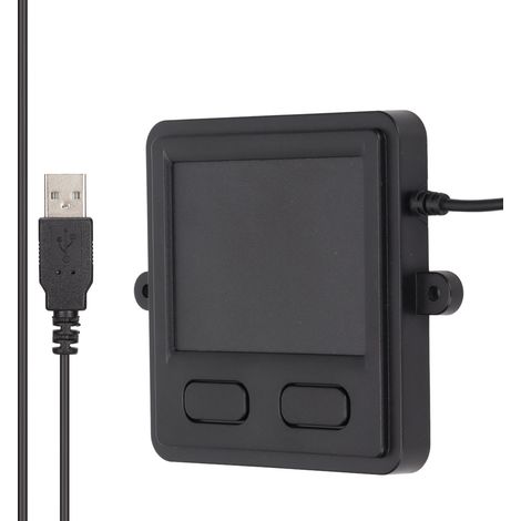 Pavé tactile USB portable avec 2 boutons pour PC et bureau, design compact et pratique