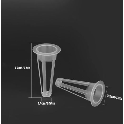 12 Pièces Paniers de Culture de Remplacement, Hydroponique Pot, Plastique Hydroponique Pot Panier de Culture de Remplacement pour Hydroponie pour Plantes Pots en Filet en Plastique(Blanc) (1/3)