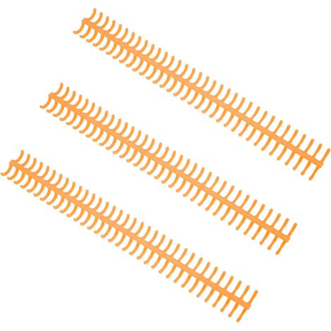 10 Kunststoff-Binderringe mit 34 Löchern, geteilter Blattabdeckung, abnehmbarer Bindeschlaufe, Durchmesser 12 mm, orange (1/5)