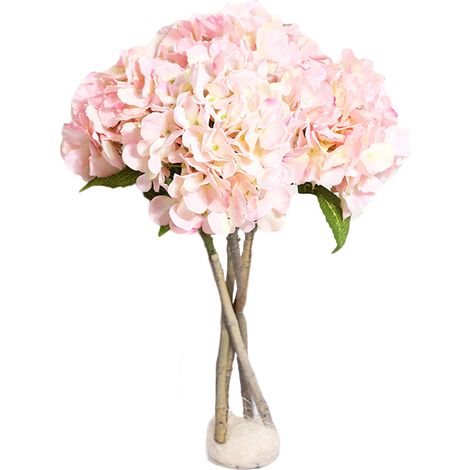 Bouquet D Hortensias Artificiels En Soie Rose Pour Mariage Et Décoration Intérieure Lot De 1 (1/3)