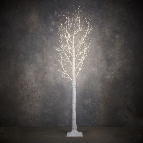 Luca Lightning LED Deko Birke Classic mit Timer 210 cm warmweiß Baum