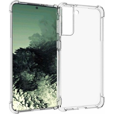 Ensemble de coques hybrides anti-chute erbord pour Samsung Galaxy S21 Plus - Transparent + Feuille métallisée (1/5)