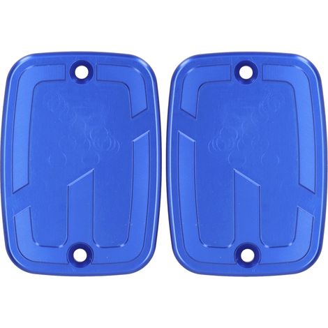 2x Bouchon de Réservoir de Liquide de Frein Avant pour Moto, Couvercle de Réservoir de Carburant Supérieur, Compatible C400GT 2019-2021, Bleu (1/5)