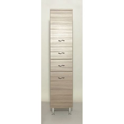 Kit colonna bagno francesca 2 ante + 2 cassetti cm 33x33x160h finitura olmo - Salone