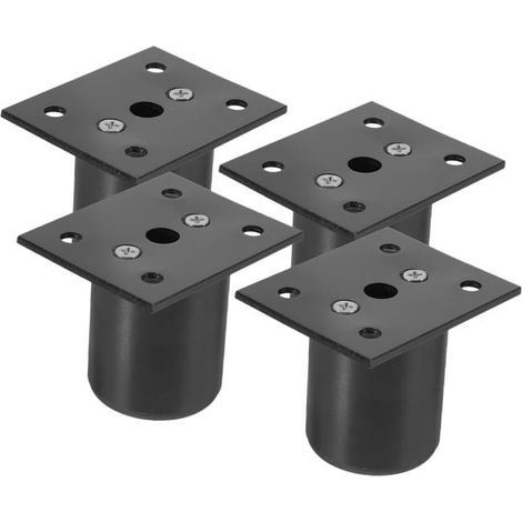 4pcs réglable de meubles jambes de lit jambes hauteur de meubles en alliage d'aluminium pied pour la boîte ressort, hauteur 50mm) (1/4)