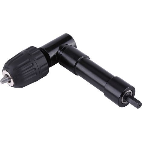 Perceuse d'angle pour perceuse électrique,Coin de foret à angle droit, adaptateur d'angle de tournevis, 0,8-10 mm avec mandrin à 3 mors, conversion des espaces étroits, adaptateur de fixation (1/5)