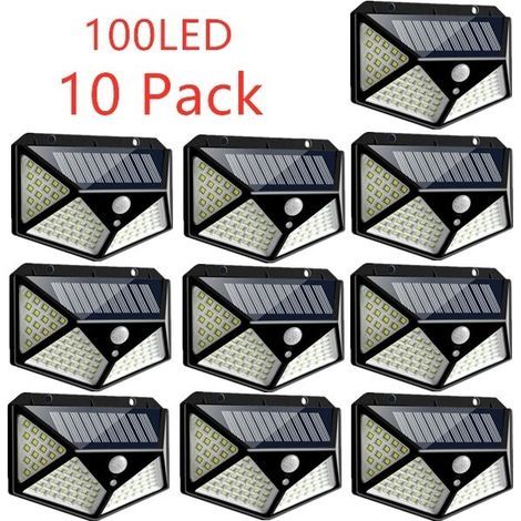 100 LED-Solarleuchten, IP65 wasserdicht für den Außenbereich – 10er-Pack (1/5)