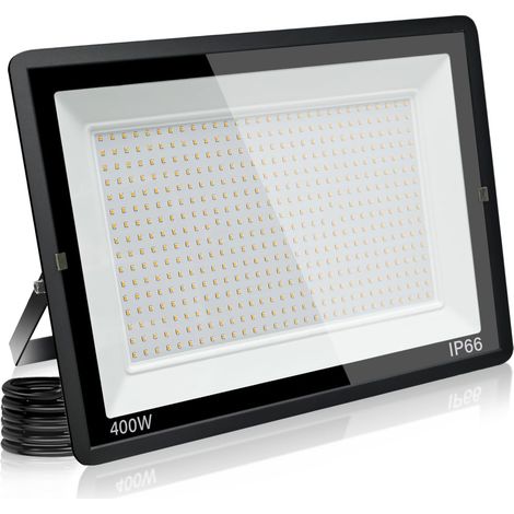 Projecteur LED Exterieur,400W 40000LM Spot LED Extérieur,6000K Blanc Froid Projecteur Exterieur Led,IP66 Etanche Eclairage de Sécurité pour Jardin,Garage,Cour,Parking
