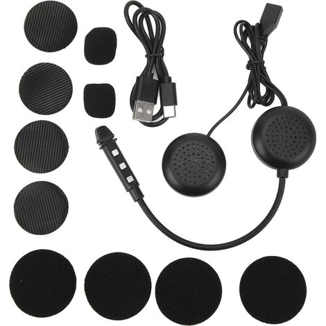 Casque moto Bluetooth ABS avec intercom intégré, écouteurs portables pour cyclisme, camping et conduite. (1/5)