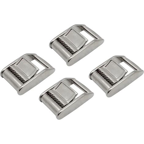 4 pièces 25mm 38mm Sangle d'arrimage Boucle à Came en Acier Inoxydable Sangles d'emballage Boucle(25mm-304) (1/5)