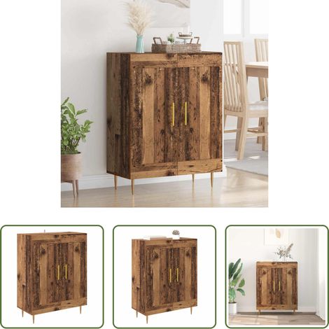 Buffet moderne -  Buffet Bois Ancien 69,5 x 34 x 90 cm Bois d'ingénierie et fer (1/5)