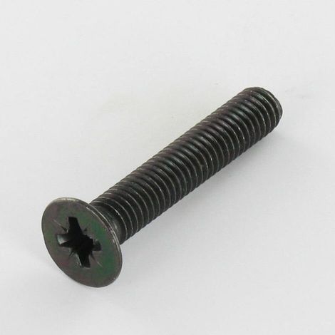 Vis métaux Tête fraisée Pozi N°3 M6X12 Acier zingué noir-10 pièces