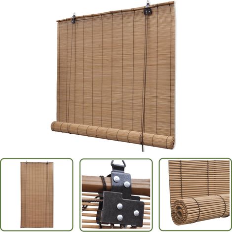 Bambusrollo Braun 80x160 cm - Bambusrollo - Fensterdeko - Rollos - Jalousien - Sonnenschutz (1/5)