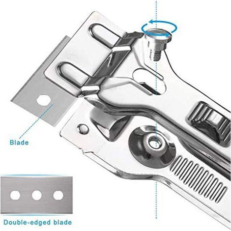 12 Jeux de Grattoirs pour Vitres et Plaques Vitrocéramiques – Lame en Acier Inoxydable, Poignée Ergonomique et Antidérapante (1/5)